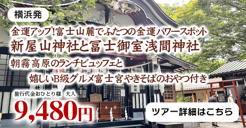 金運アップ！新屋山神社と冨士御室浅間神社～ランチバイキングと富士宮やきそば