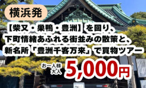【柴又・巣鴨・豊洲】を回り、下町情緒あふれる街並みの散策と、新名所「豊洲千客万来」で買物ツアー
