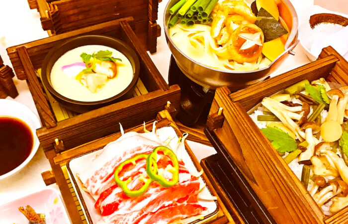 山梨FUJIフルーツパーク笛吹里山三段せいろ御膳