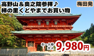 梅田発　心癒される高野山＆奥之院参拝♪柿の里くどやまでお買い物