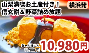 山梨満喫お土産付き！信玄餅野菜詰め放題