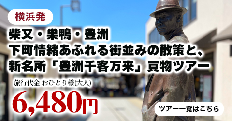 【柴又・巣鴨・豊洲】を回り、下町情緒あふれる街並みの散策と、新名所「豊洲千客万来」で買物ツアー